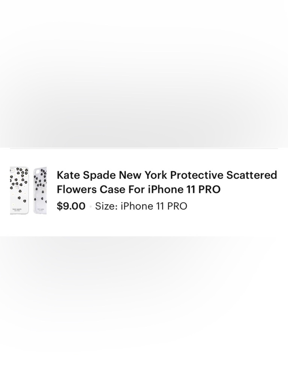 kate spade White and Black Text iPhone 11 Pro Case